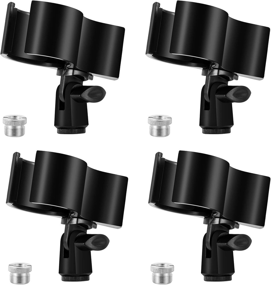 Durable Microphone Holders with Adjustable Tilt for Condenser Mics - 4 Pieces