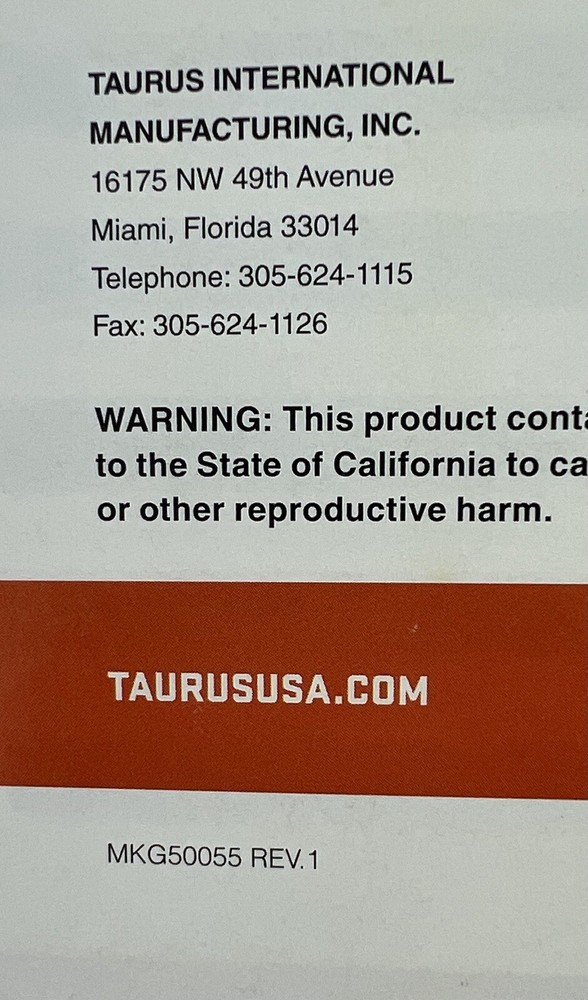 Taurus Spectrum Pistol Instructions Owners Manual 39 Pages