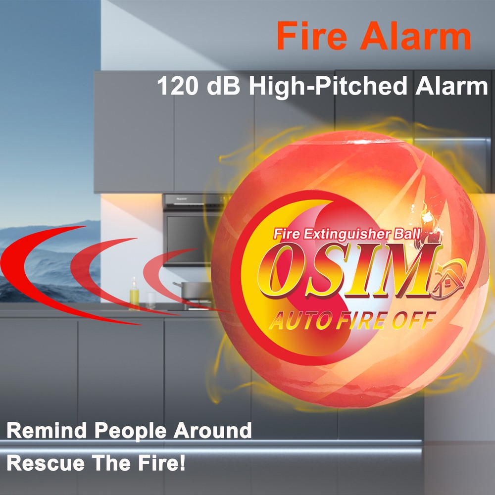 7 PCS Portable Automatic Fire Ball Extinguisher with Bracket and Hook Mount