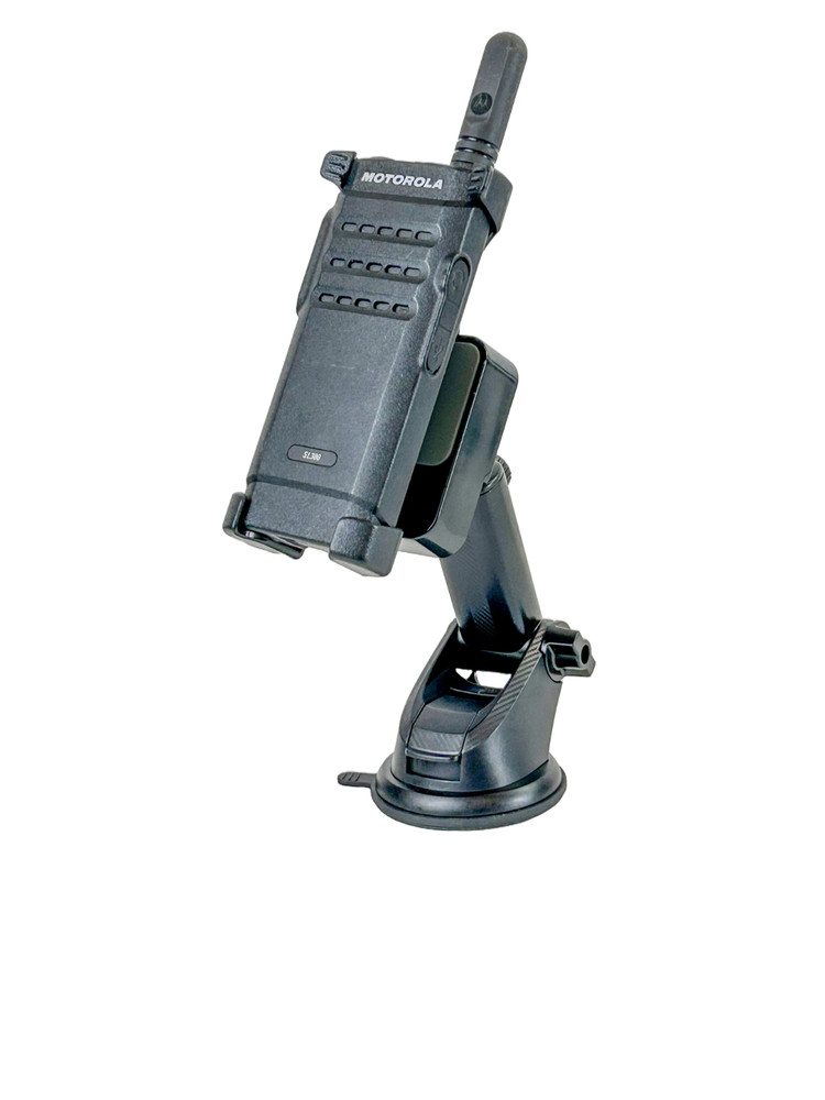 Windshield Dash Mount For Motorola Wave TLK100 TLK110 With Microphone Holder