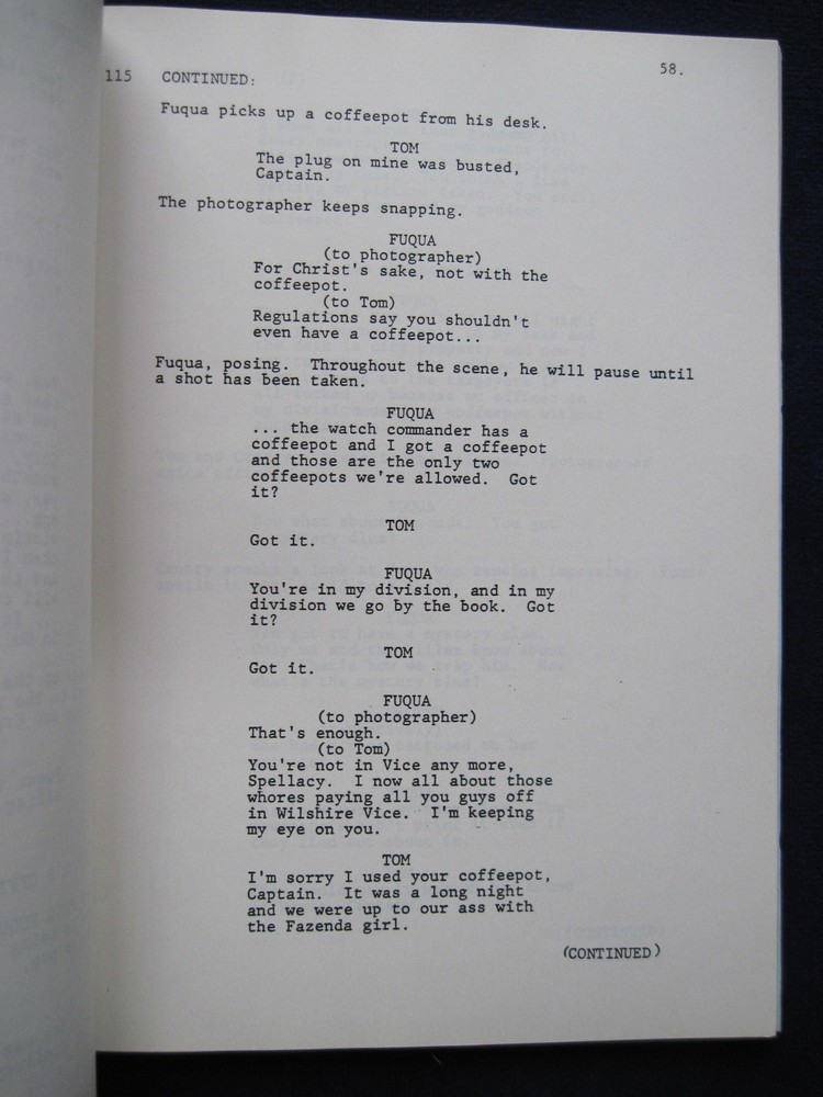TRUE CONFESSIONS by JOHN GREGORY DUNNE & JOAN DIDION - ORIGINAL SCRIPT