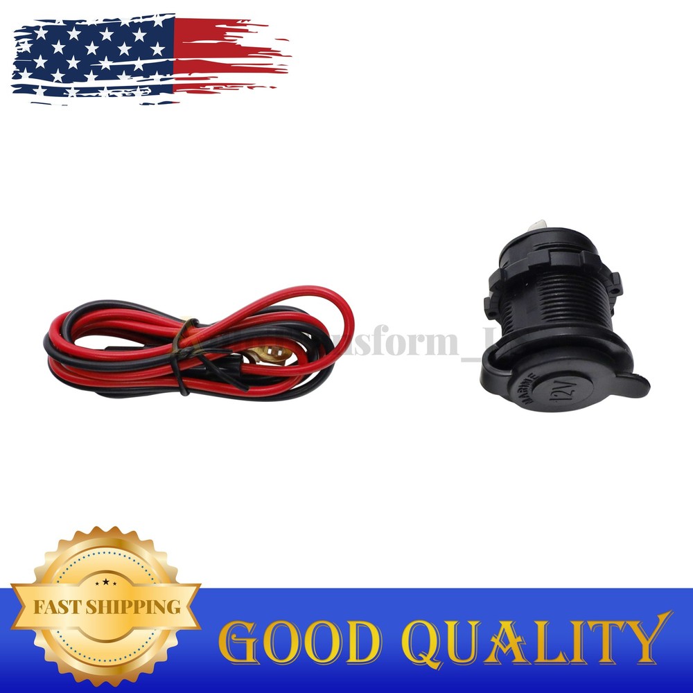 Cigarette Lighter Socket Power Outlet Socket Receptacle ATV Car Motorcycle 12V