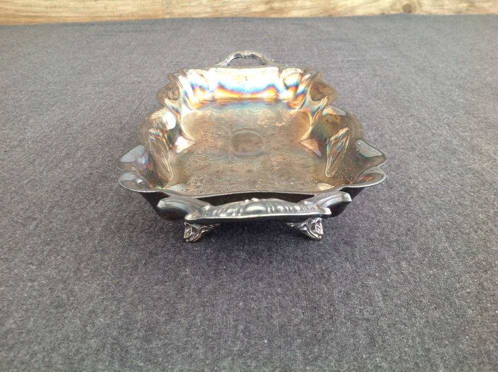 Eales 1779 Silverplate Footed Bread Serving Tray