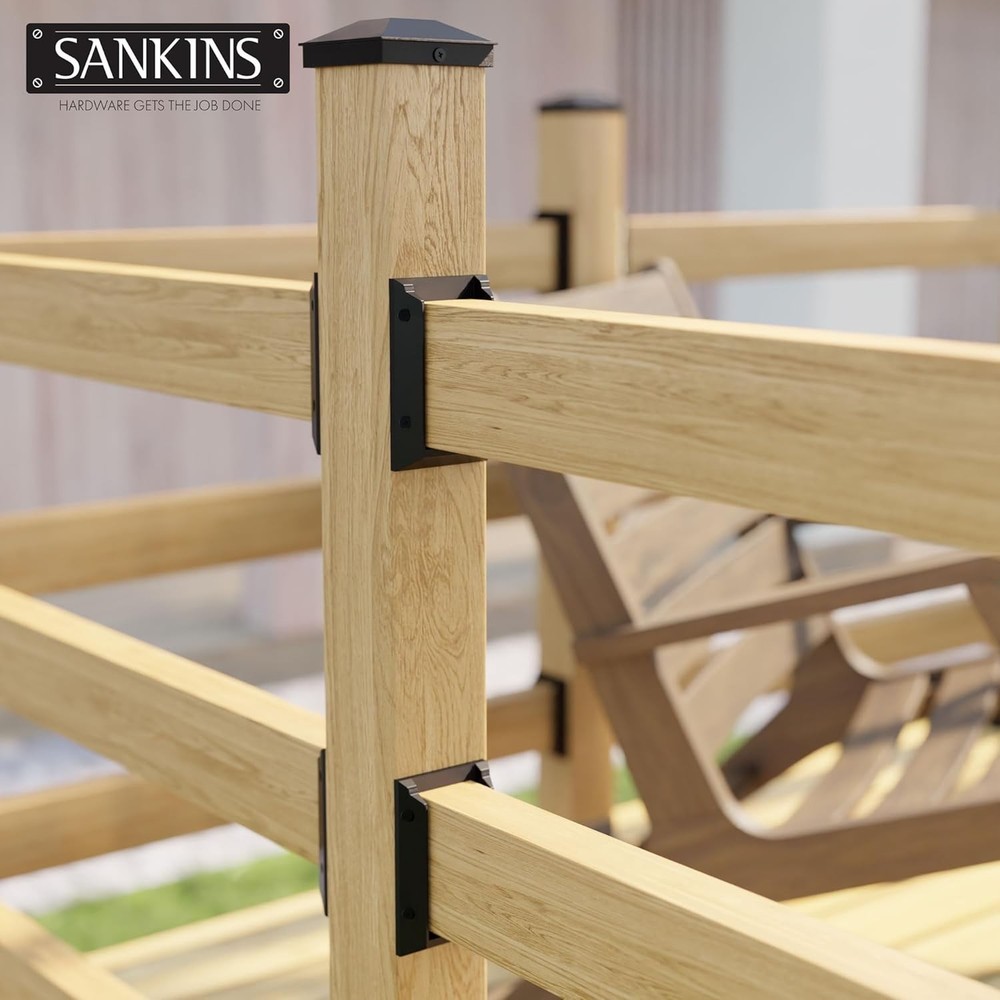 10pcs Deck Railing Bracket Connectors for 2x4, Durable PP Plastic Deck Railin...