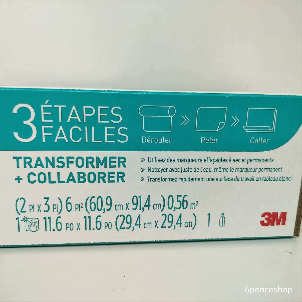 3M Post-it Flex Write Easy Erase Permanent Marker Surface 3' x2'