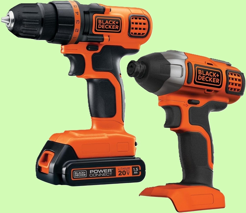 BLACK+DECKER 20V MAX* Cordless Drill and Impact Driver Power Tool Combo Kit with