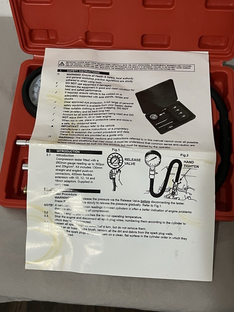 Engine Cylinder Compression Test Kit. Open Box Never Used