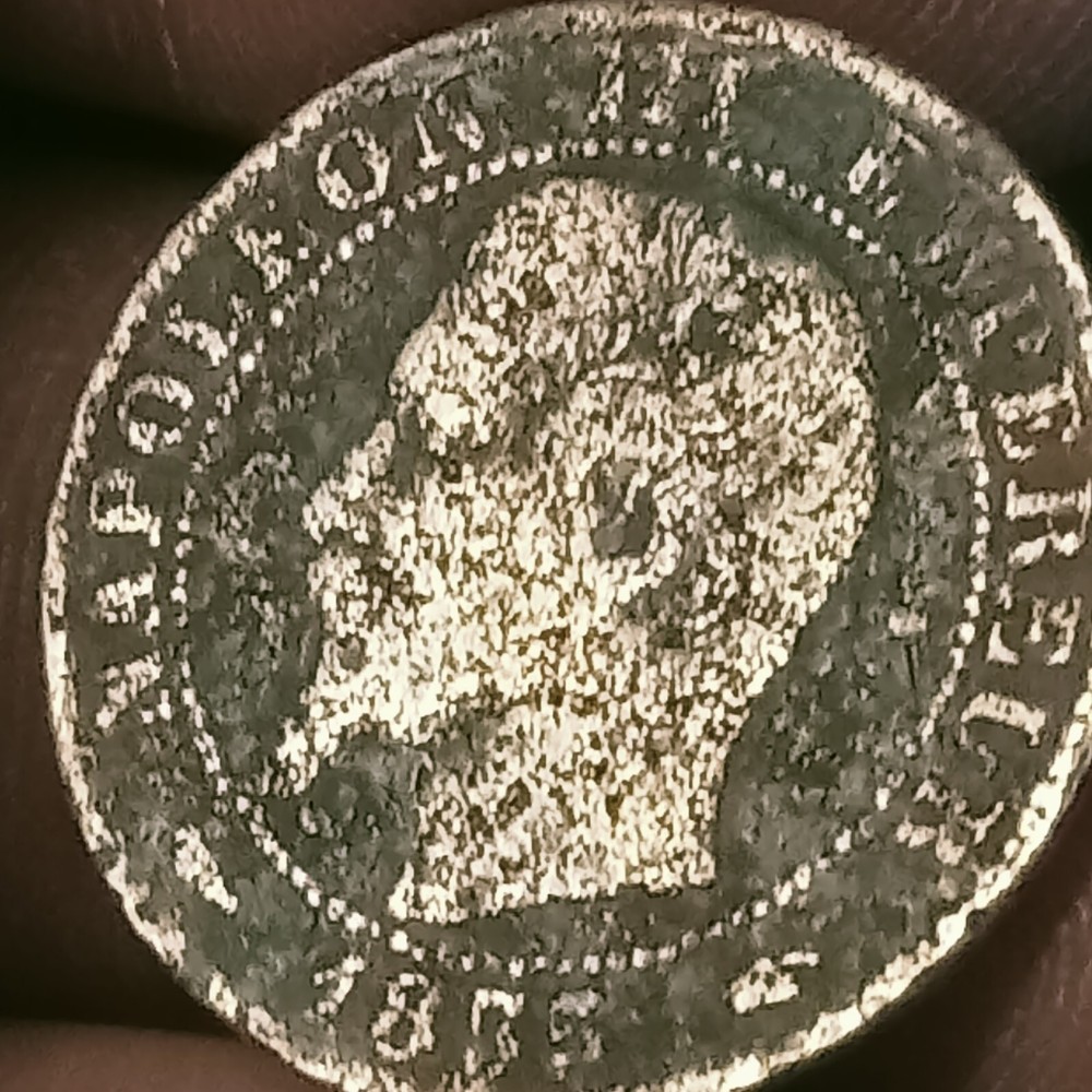 DATE ERROR-1835 CINQ CENTIMES NAPOLEON SILVER
