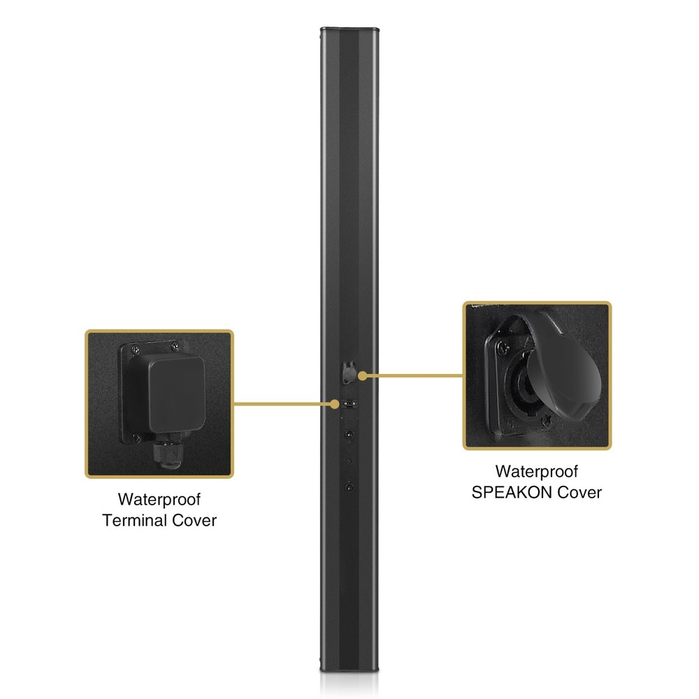 Sound Town Power Line Array Column 2x12" Sub, One Column Speaker CARME-212M106