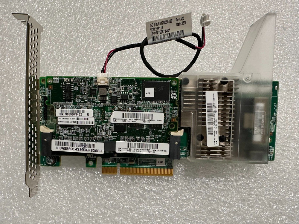 HP Smart Array P440 4GB Cache 12G SAS PCIe Controller Card 749797-001