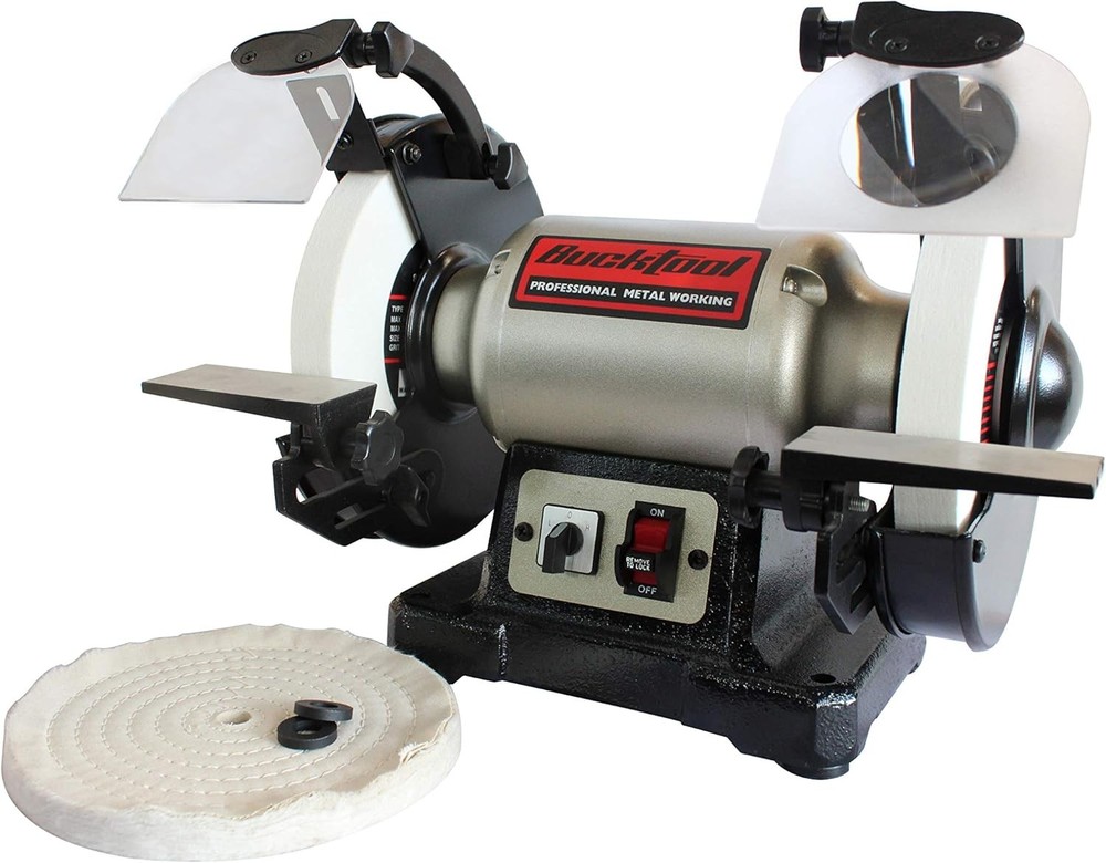 8 inch Dual Speed Bench Grinder & Buffer, Professional Low High Speed Bench