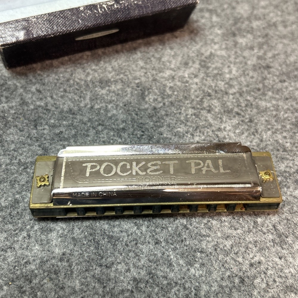 Vintage Hohner Pocket Pal Harmonica Key C w/ Original Box