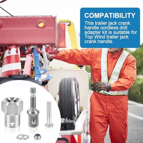 Trailer Jack Adapter, Suitable for Upgraded Top Wind Trailer Jack Handle