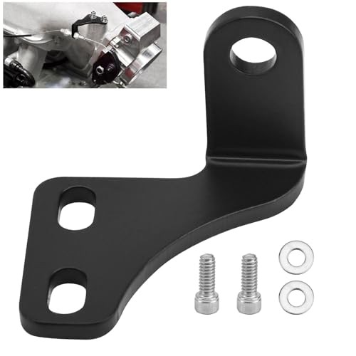 Throttle Cable Bracket 18-10005 W/Mounting Screw, Black Compatible with Holley