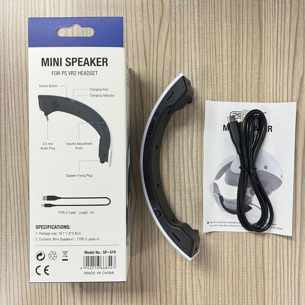 For PS5 PSVR2 Gaming Headset Stereo External Speaker Accessories Type-C Portable