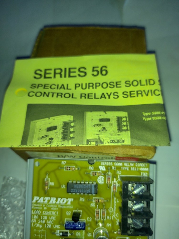B/W Controls Series 56 Solid State Control Relay Part # 56-110000 Cat. # 5600-11