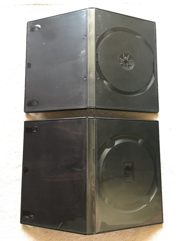 DVD Replacement Cases movie storage shells 2 disc 1 disc black clear
