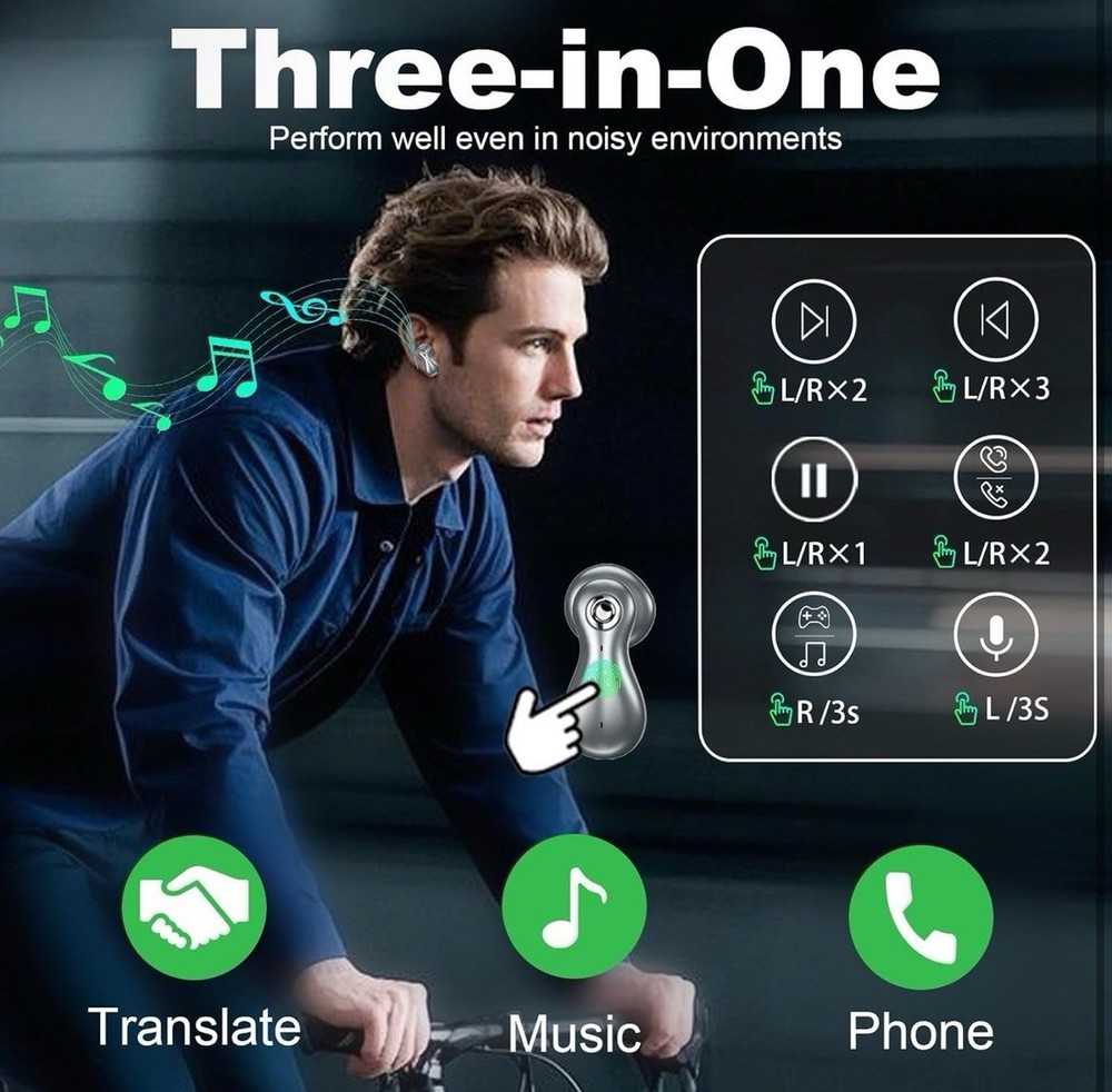 Hearisay SX-219 AI Translator Earbuds Bluetooth ( 144 DIFFERENT LANGUAGES!! )