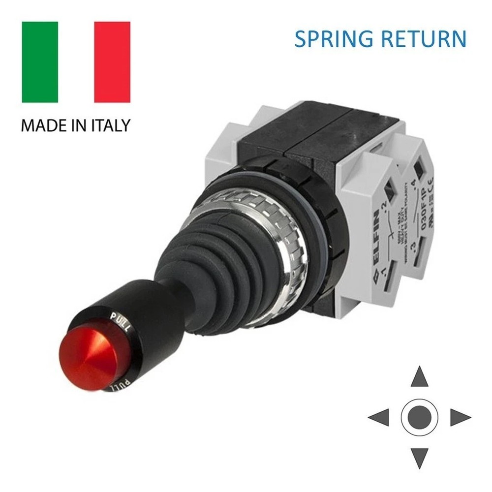 New Elfin 030MTTTTNB 4-Position Control Joystick Switch 4 Spring Return 2NO+2NC