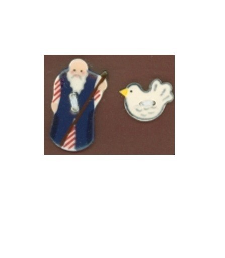 Mill Hill Ceramic Buttons 86074 Set Noah+Dove