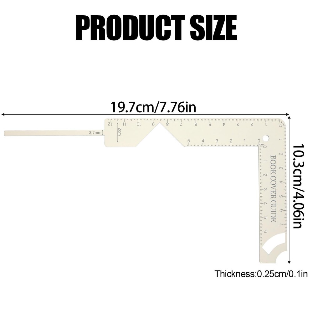 5-in-1 Book Cover Guide, Metal Bookbinding Tools DIY Binding Materials...