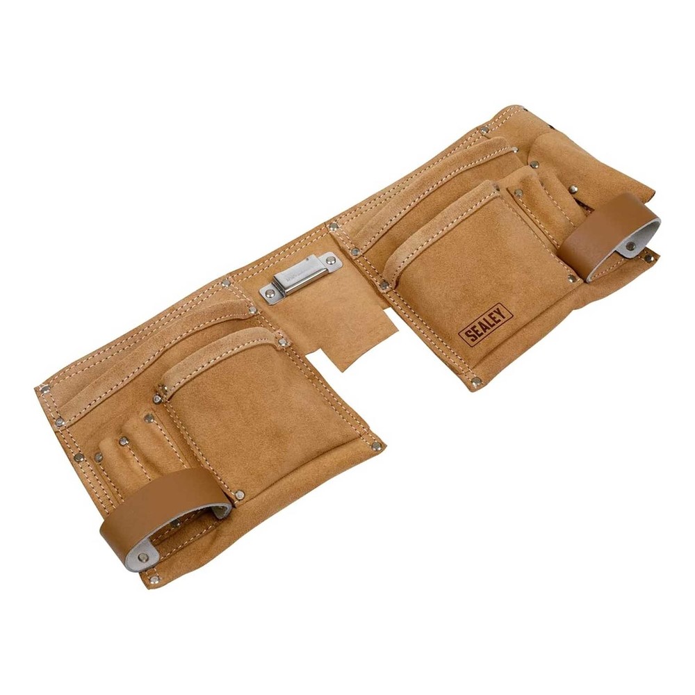 Sealey Tool Belt Double Pouch Leather Storage Workshop