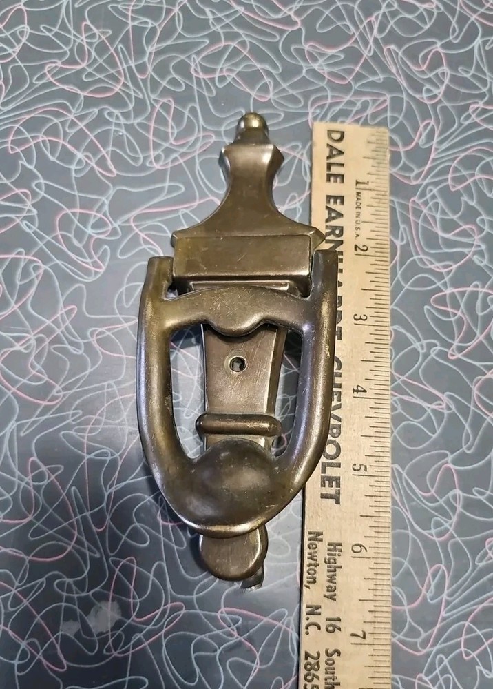 Vintage Solid Brass Door Knocker  Satin Copper Look Finish Heavy