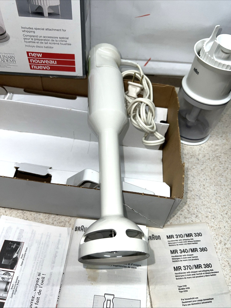 Braun Hand Blender & Chopper MR370 Whips Chops Blends