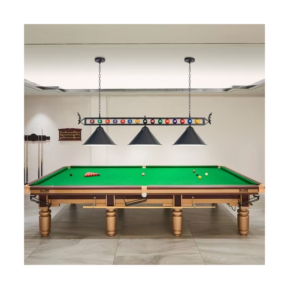 Pool Table Light, 58" Billiard Light for 7' 8' 9' Pool Table, Hanging Billiar...