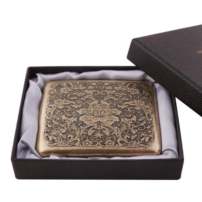 Cigarette Case Solid Metal Cigarette Case Vintage 20 Cigarettes Holder