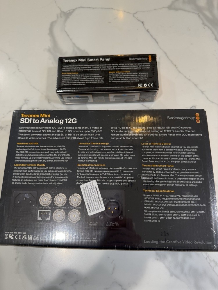 Blackmagic Teranex Mini 12G + Teranex Mini Smart Panel – New