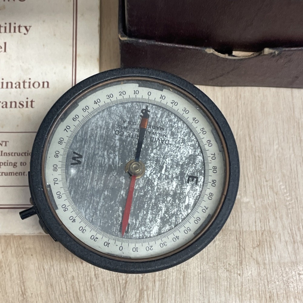 Vintage Brass Plain Utility & Combination Level - Transit w/Compass & Plumb Bob