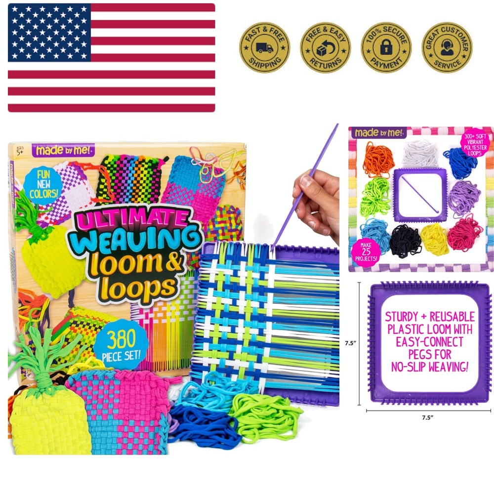 Ultimate Weaving Loom, Includes 378 Craft Loops & 1 Weaving Loom with Tool, M...