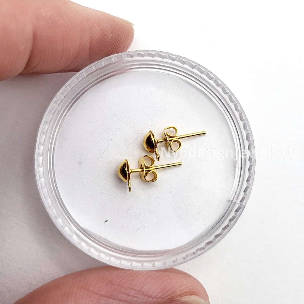 Small Round Gold Plated Stud Earrings 50 sets– Minimalist Everyday Studs