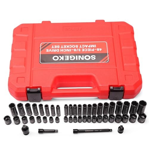 Socket Set 3/8" Drive Impact Socket 3/8" Socket Set, 48pcs Metric and SAE