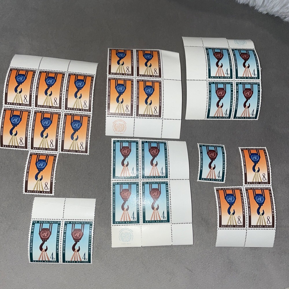 U.N.1960, NEW YORK #86-87, RECONSTRUCTION & DEVELOP, MNH, INSC. BLKS