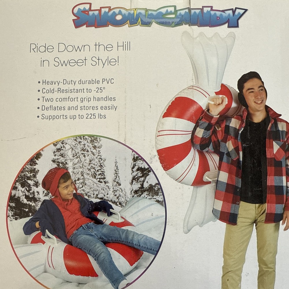 SnowCandy Peppermint Inflatable Snow Tube