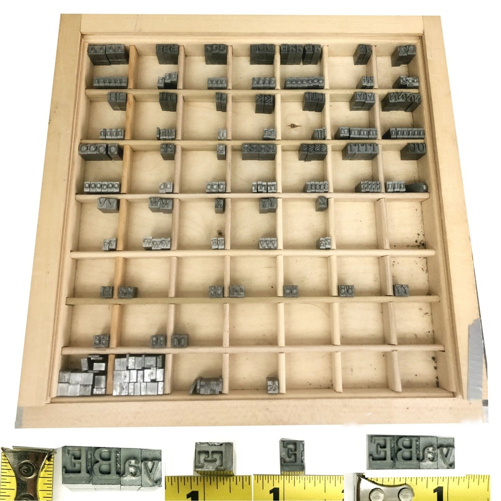 KINGSLEY KWIKPRINT STAMPING MACHINE TYPE  LETTER SET numbers upper-lower case