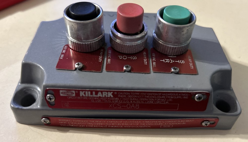 Killark XCS-0A8 Pushbutton Station XCS0A8 Door Switch opener.   P6