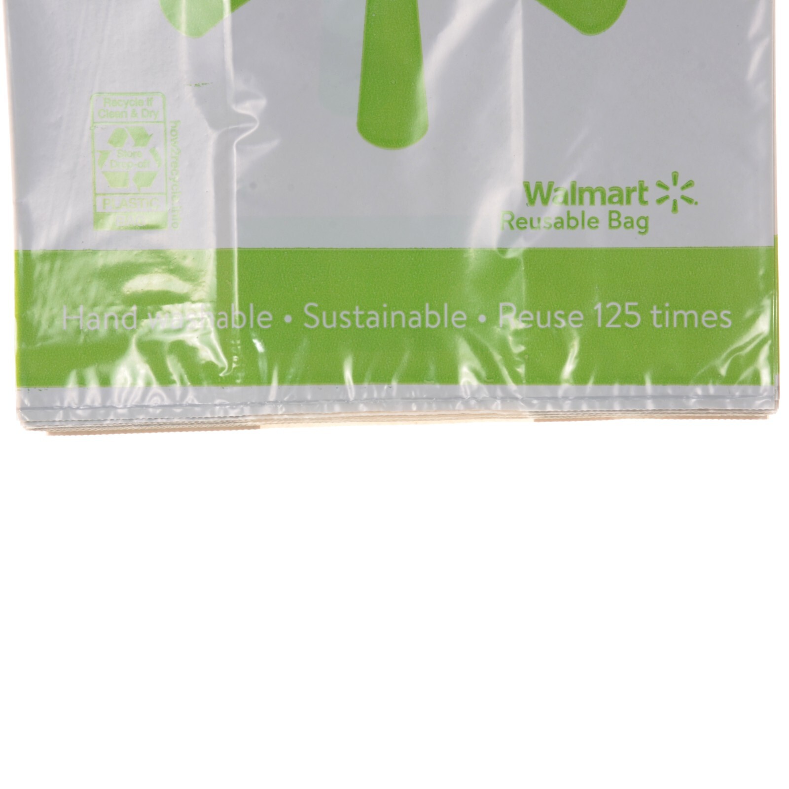 NEW 36-Pack Walmart Green Spark Heavy Duty Reusable Plastic Grocery Bags