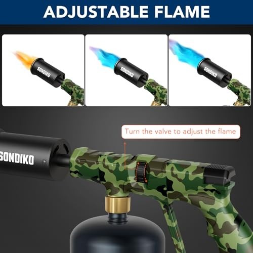 Powerful Propane Torch Head for Cooking, BBQ, Sous Vide, Steak Searing, Adjustab
