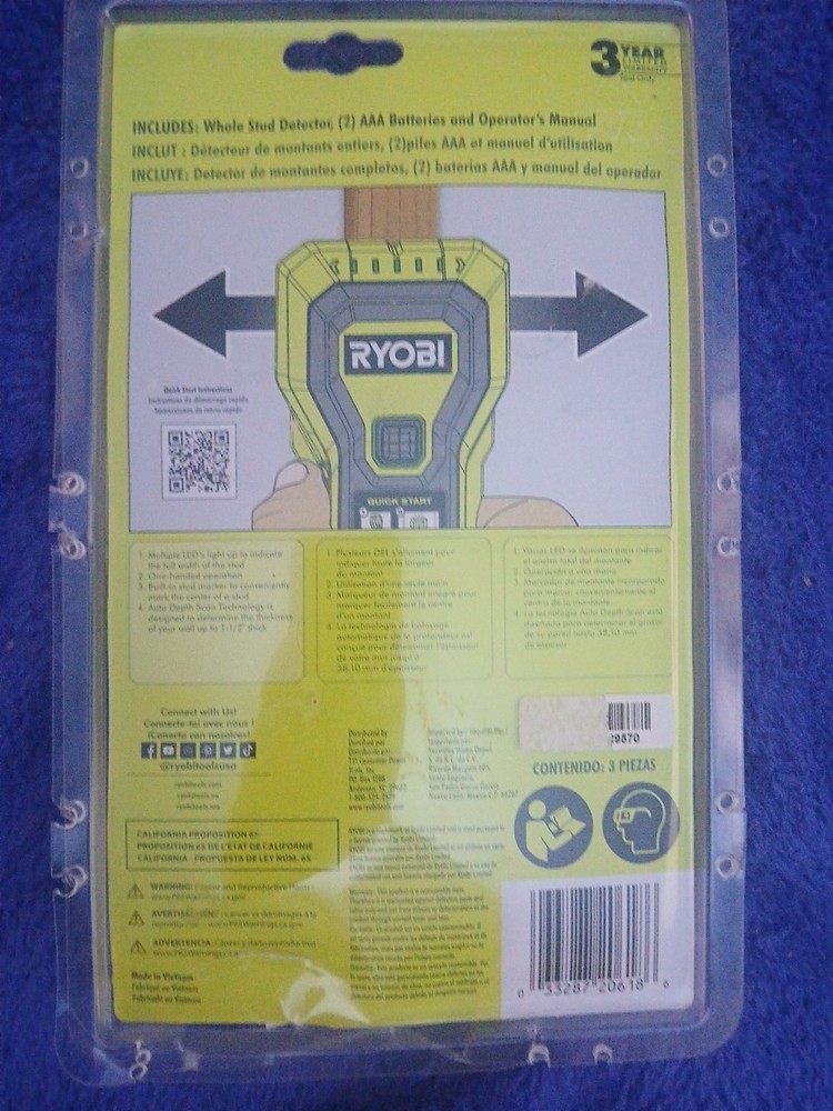 Ryobi Whole Stud Detector - ESF5002