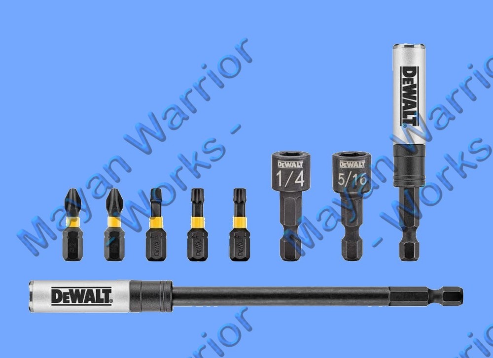 New Dewalt 9-Pc. FlexTorq Impact Driver Bit Set DWAFTAS-9