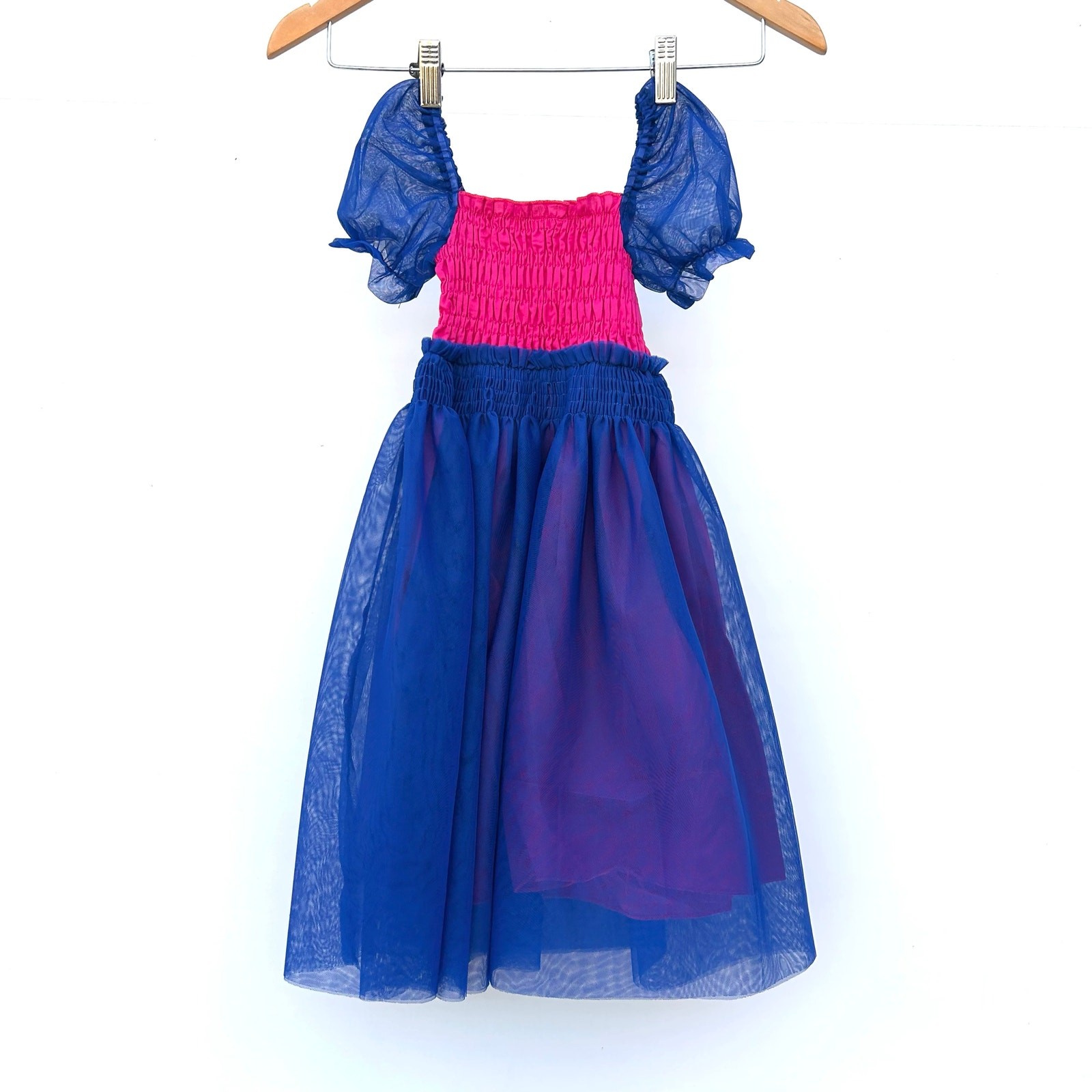 Toddler Girl’s Princess Tulle Dress Up Pink Purple Birthday Party Fancy 5T