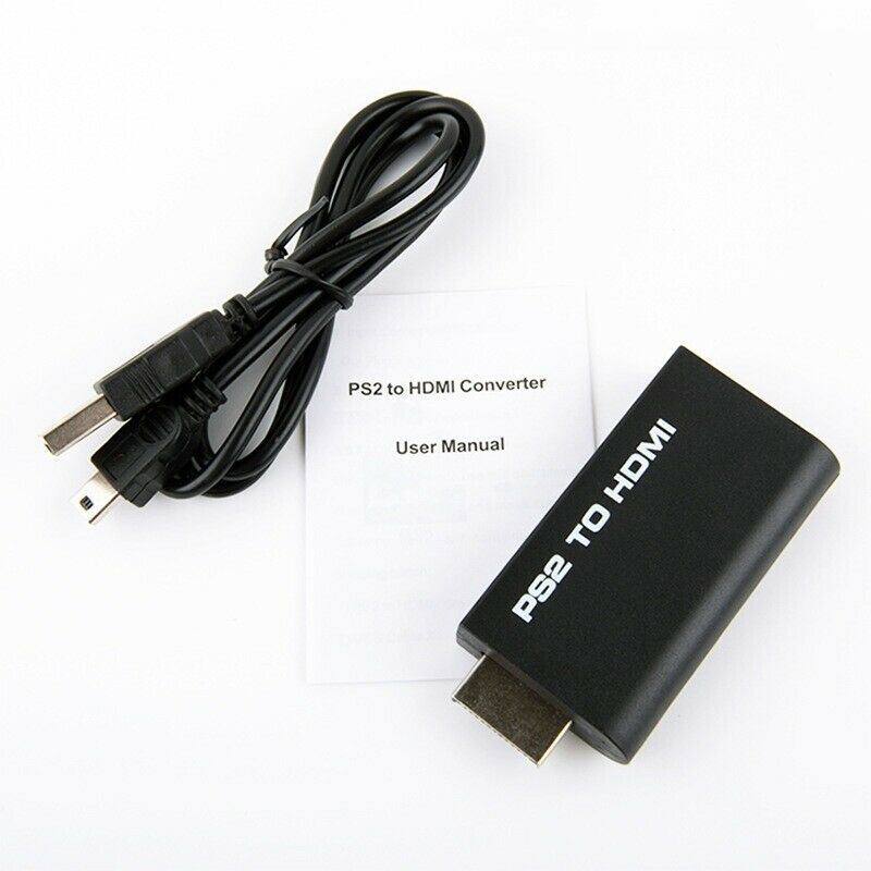PS2 to HDMI Video Converter Adapter with 3.5mm Audio Output for HDTV Monitor Lot