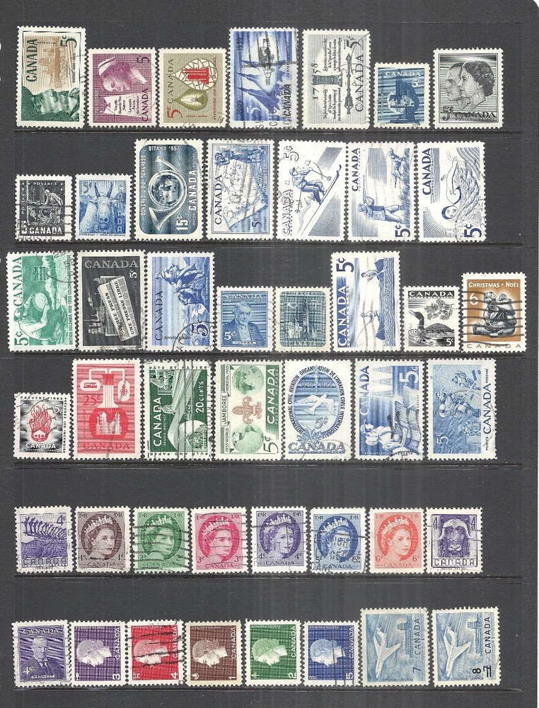 CANADA VARIOUS USED ISSUES 1954 to 1968