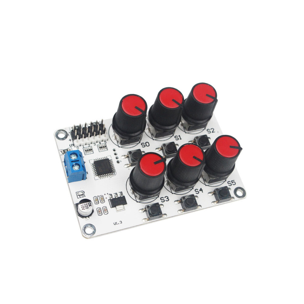DC5-8.4V 6 Channel Knob Servo Controller Control Board Robot Arm Manipulator
