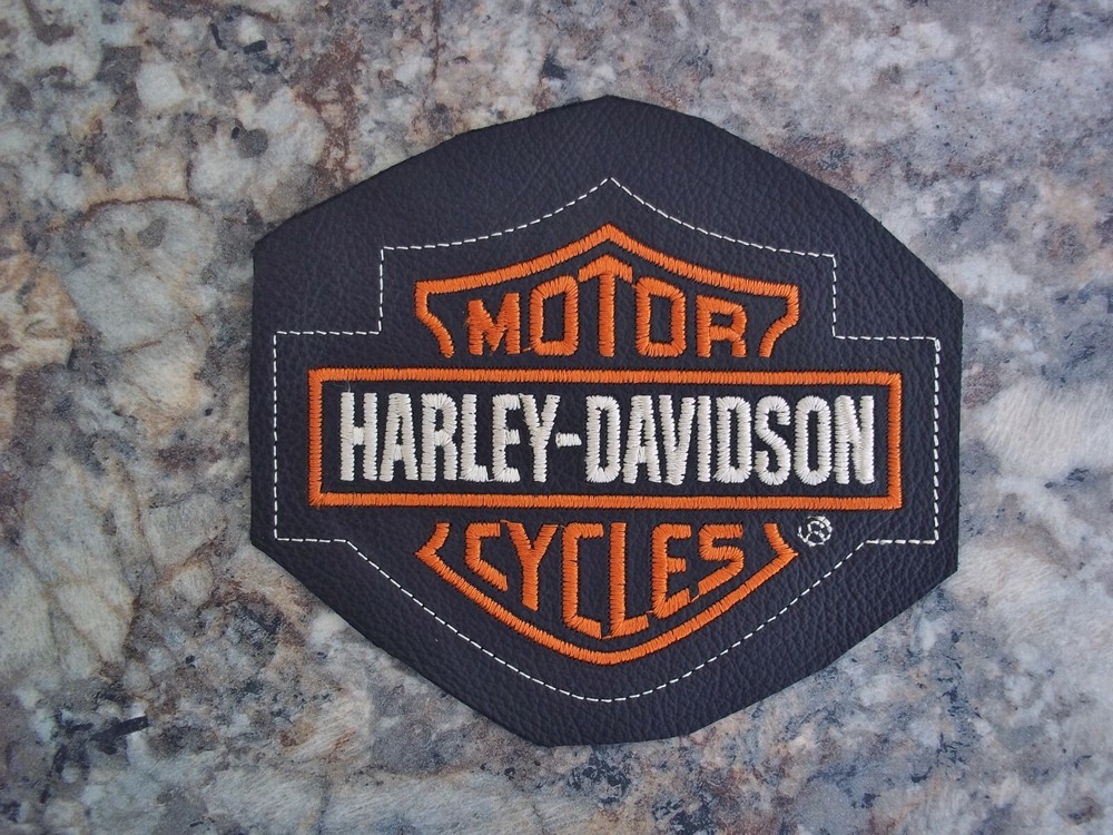 Harley-Davidson Bar & Shield Embroidered Badge Leather Jacket Large Logo Patch