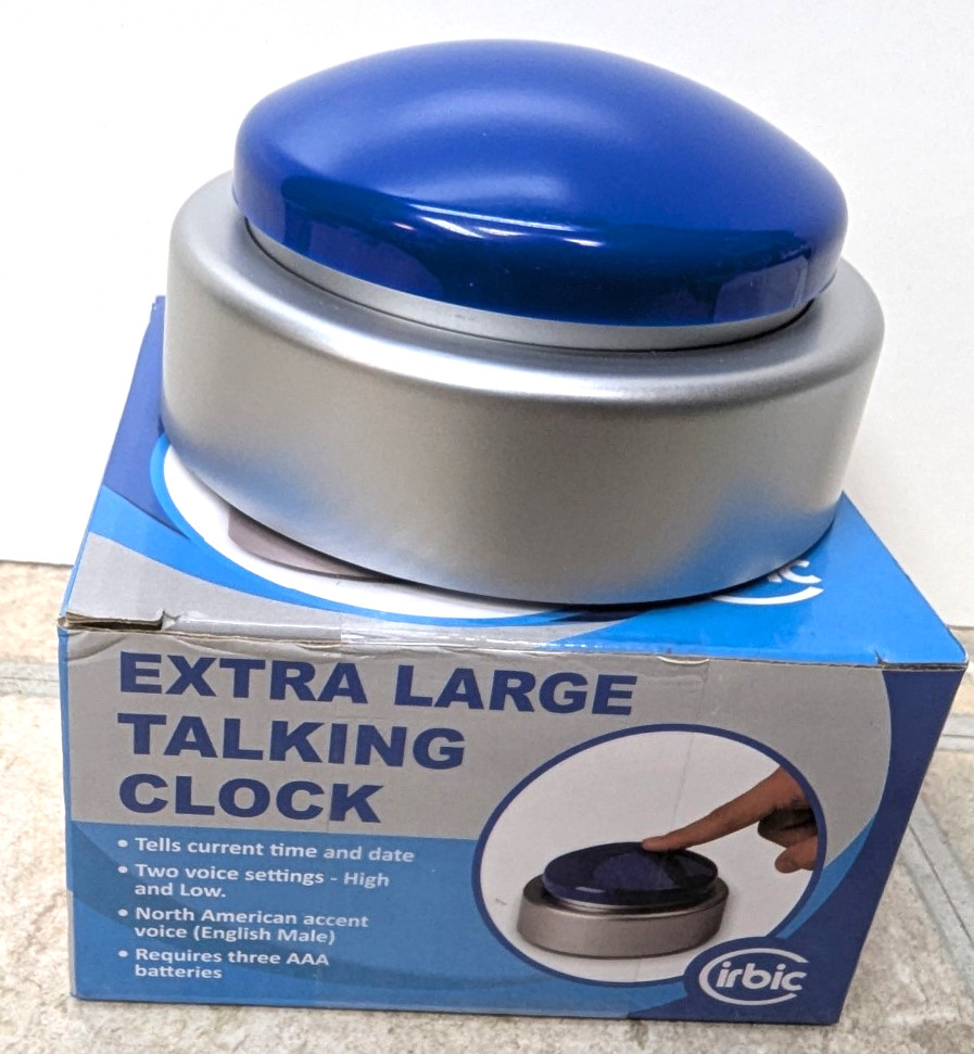 Cirbic EXTRA Large Talking Clock (Blue) at Half Price