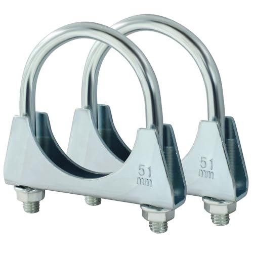 2" U Heavy Duty U-Bolt Clamp, 2 Inch Stainless Steel Muffler Clamps 2Inch